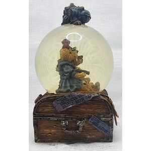 Boyds Bearstone Best Friends Always Ship Together 270552 1998 Snowglobe MusicBox